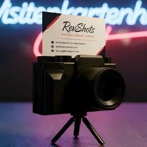 Camera Business Card Holder for Photographers | Photography Studio Desk Decor | Photographer Gift | Camera Business Card Display