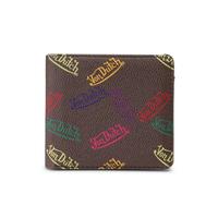 Multi Logo Bi-fold Wallet - Brown
