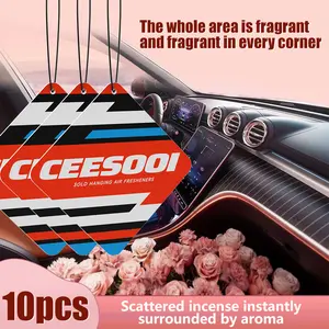 CEESOOI 10PCS Car Air Freshener Tablets - Scattered Incense Instantly Surrounds by Aroma - Whole Area Fragrant in Every Corner