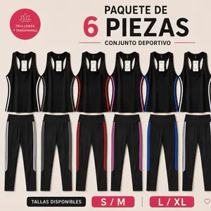 Women’s 2-Piece Athletic Set – 6 Pack Assorted Colors | S/M & L/XL