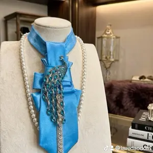 Turquoise Peacock Necktie