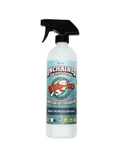 Unchained Pet Urine Stain & Odor Remover Spray – Oxygen-Based Cleaner, Breaks The Molecular Chain 24oz