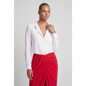 Twist Hem Crop Shirt