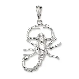 Large Scorpio .925 Sterling Silver Pendant
