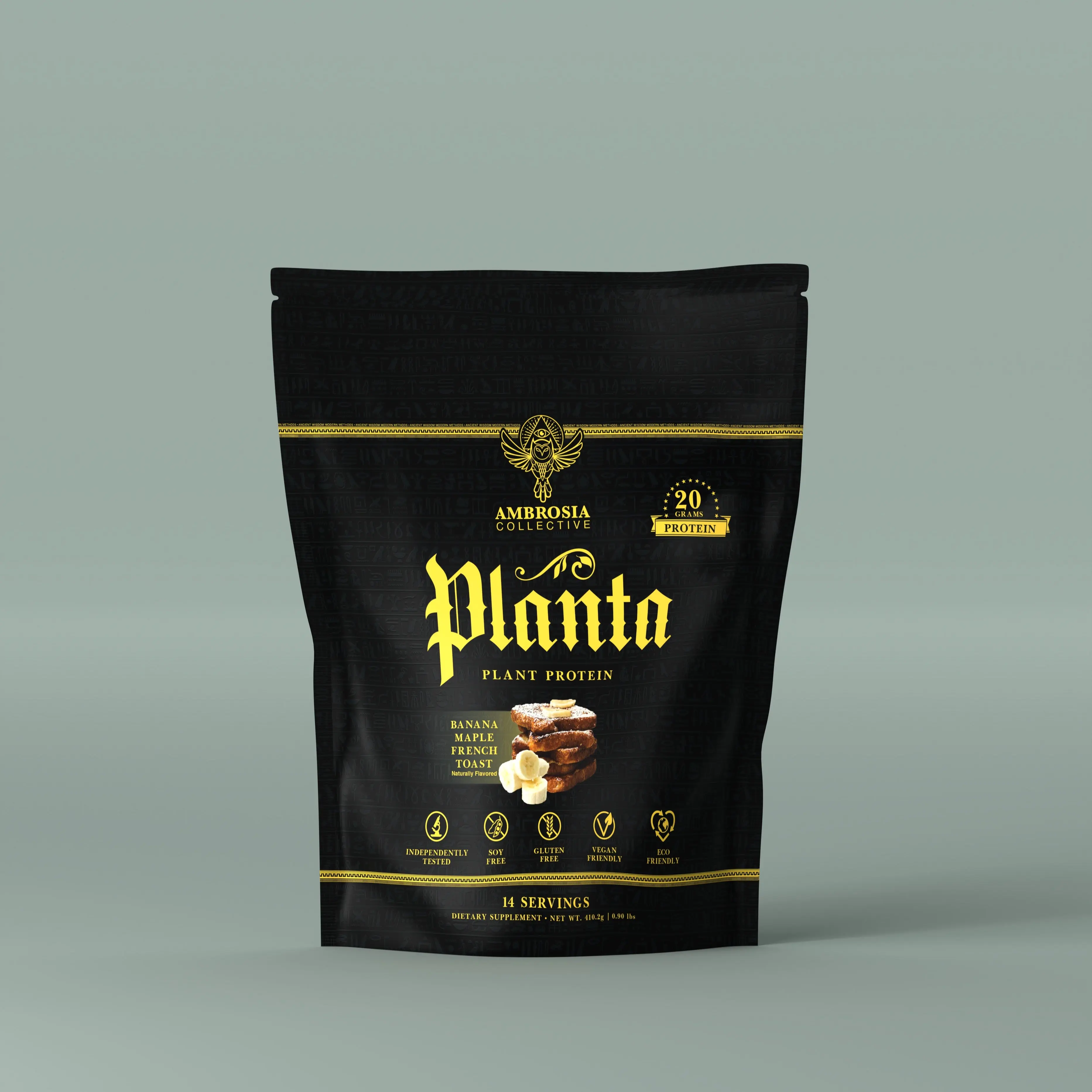 Ambrosia Planta | Plant-Based Protein Powder | 20 g Protein per Serving | Dairy-Free & Vegan | No Added Sugar | 14 Servings