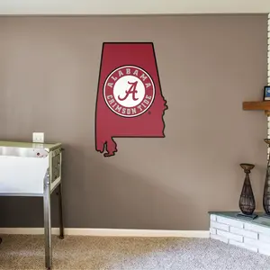 State of Alabama - RealBig Collection - Official NCAA - Alabama Crimson Tide - Reusable Vinyl Wall Decals