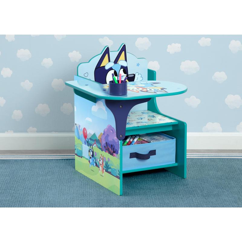 Bluey Chair Desk with Storage Bin