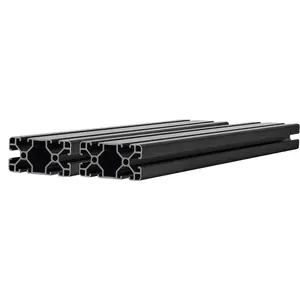 VEVOR 2PCS 4080 Aluminum Extrusion Profile, 19.69 Inch 500 mm, T Slot European Standard Anodized Linear Rail, High-Strength Extruded Aluminum Rail, for 3D Printer Parts and CNC DIY Workbench, Black