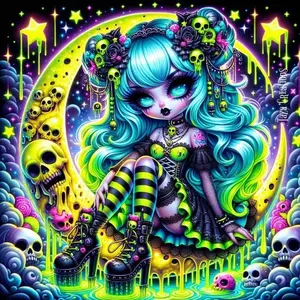 Gothic Style Diamond Arts Colorful Painting Kit, DIY 5D Diamond Arts Colorful Painting Kit, Wall Art Decor for Home Living Room Bedroom, Diamond Painting Kits