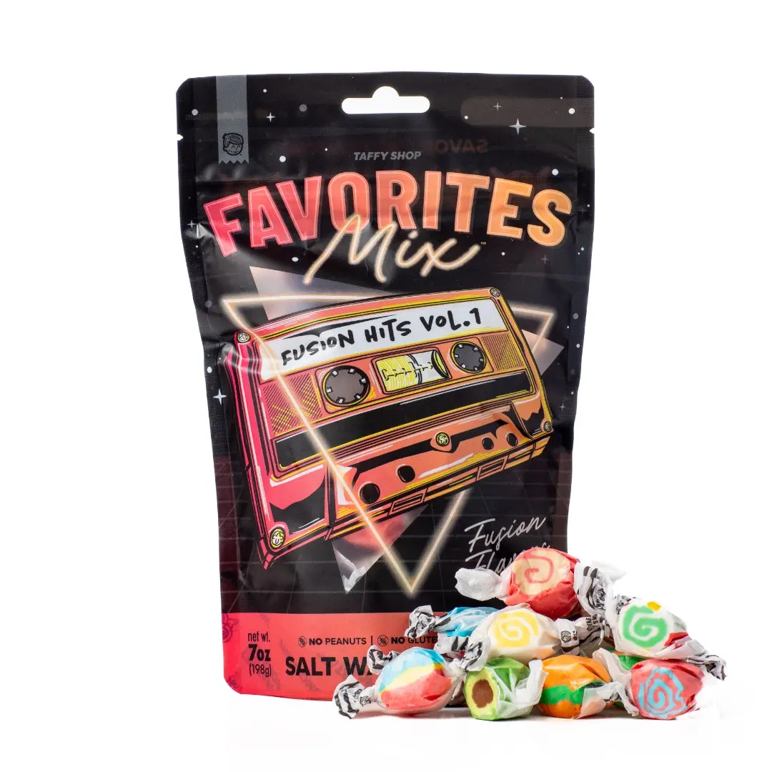 Taffy Shop, Fusion Favorites Salt Water Taffy Mix - Gourmet Soft, Sweet & Chewy Candy