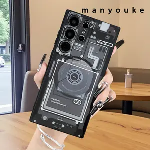 A black phone case designed in automotive style, stylish and unisex, compatible with Samsung and Galaxy models, including iPhone16promax,16 15 14 13 12 11 Pro Max X XSMAX GalaxyS22 S23, S24, S23ULTRA