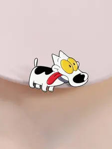 Nostalgic Animation Character Enamel Badge, Colorful Cat Dog Comedy Expression Pin Clip, Perfect for Collectors and Retro Style Fans