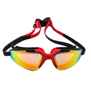 Anti-vertigo Electroplated Swimming Goggles Anti Fog HD Waterproof UV Protection Adult Silicone Swim Glasses for Men Women Grade Comfort Fit Wide Vision Durable Eyewear