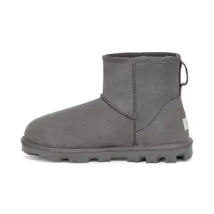UGG Essential Mini Fleece-Lined Snow Boots for Women in Charcoal Gray