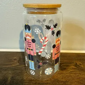 Nutcracker Glass Cup
