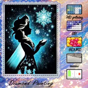 DIY 5D velvet diamond painting kit, AB diamonds, fairy dust diamonds, crystal diamonds for girls, snowflakes, night sky Galaxy diamond embroidery, special craft diamond art set, wall decor, Handmade Gifts, gift for family, loved ones, and friends.