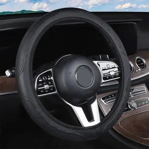 Car Steering Wheel Cover, PU Leather Car Steering Wheel Cover, Elastic Band Anti-slip Protective Case, Auto Interior Accessories