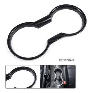 CUP HOLDER COVER FIT FOR FORD MUSTANG 2015+ INTERIOR TRIM MOLDING-T Upgraded Version Auto Carbon