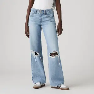 Levi's Women's Low-Rise Superlow Loose Jeans - Table Talk 26: Midweight Denim, Straight Leg, 32" Inseam