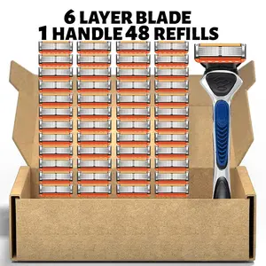 Men's manual shaver kit, blade material is safe and rust proof, easy to use and replace, high-quality material can be washed with water as a whole, classic men's shaving tool