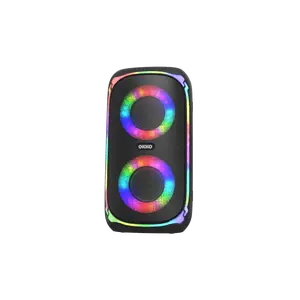 OKKO Sonic Bass V4 Portable Bluetooth Speaker – Wireless Party Speaker with Deep Bass, Karaoke Speaker with Microphone Port, LED Lights, Outdoor Portable Rechargeable Speaker