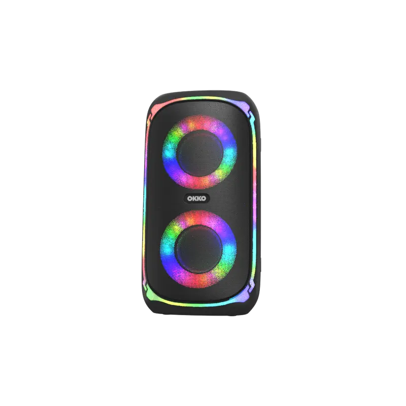 OKKO Sonic Bass V4 Portable Bluetooth Speaker – Wireless Party Speaker with Deep Bass, Karaoke Speaker with Microphone Port, LED Lights, Outdoor Portable Rechargeable Speaker
