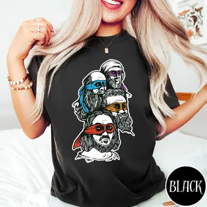 Renaissance Artists T-Shirt, Michelangelo Raphael Donatello Leonardo Graphic Tee, Funny TMNT Parody Shirt, Pop Culture Art Tee, Retro Style