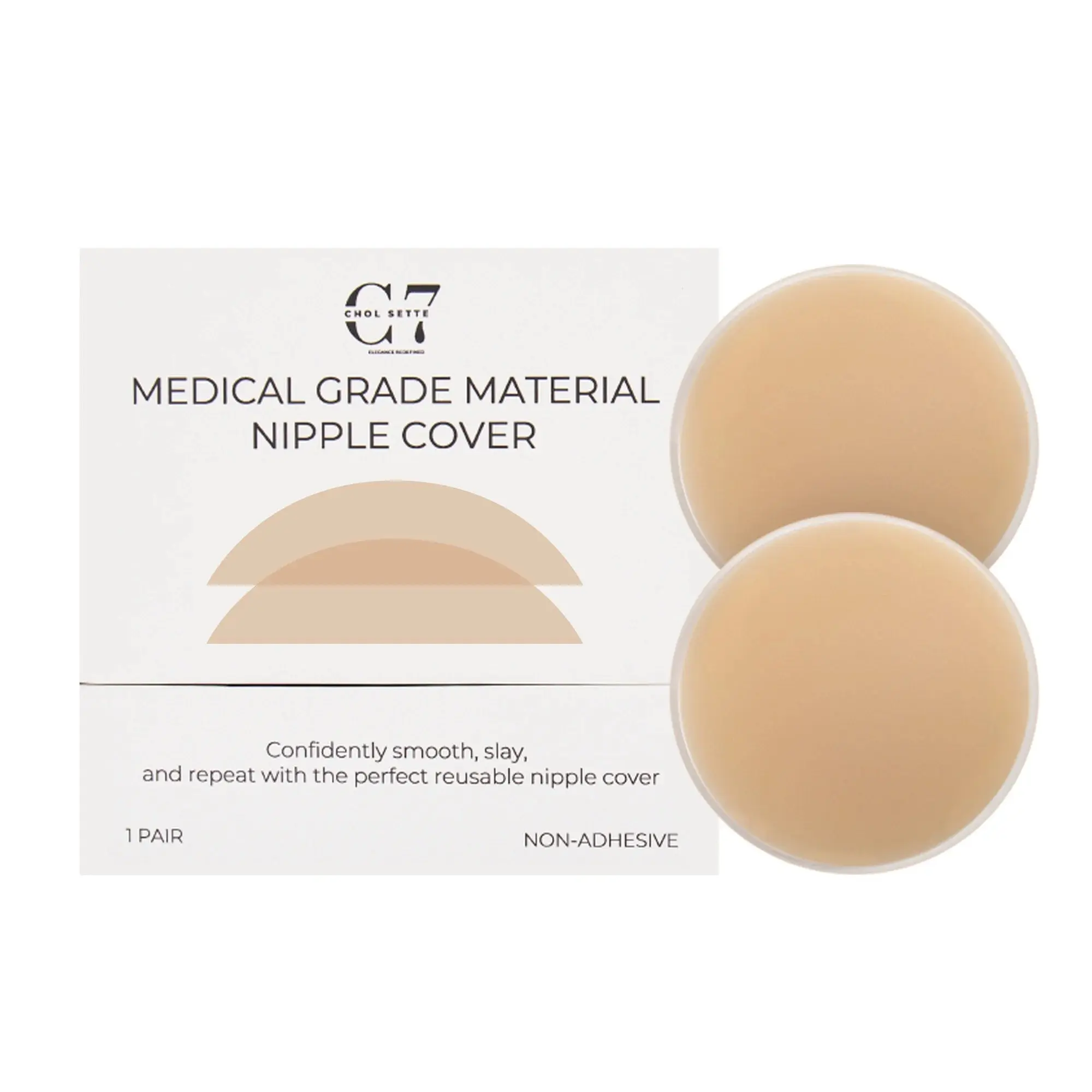 Medical Grade Material Nipple Cover. Designed to blend seamlessly under any outfit - Exclusive
