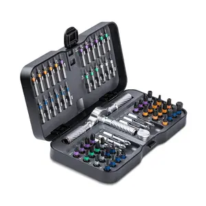 66 in 1 Precision Multipurpose Screwdriver Set, Magnetic Screwdriver Drill Bit Set, Household Repair Tool Kit with Detachable T-shaped Ratchet Handle for Furniture