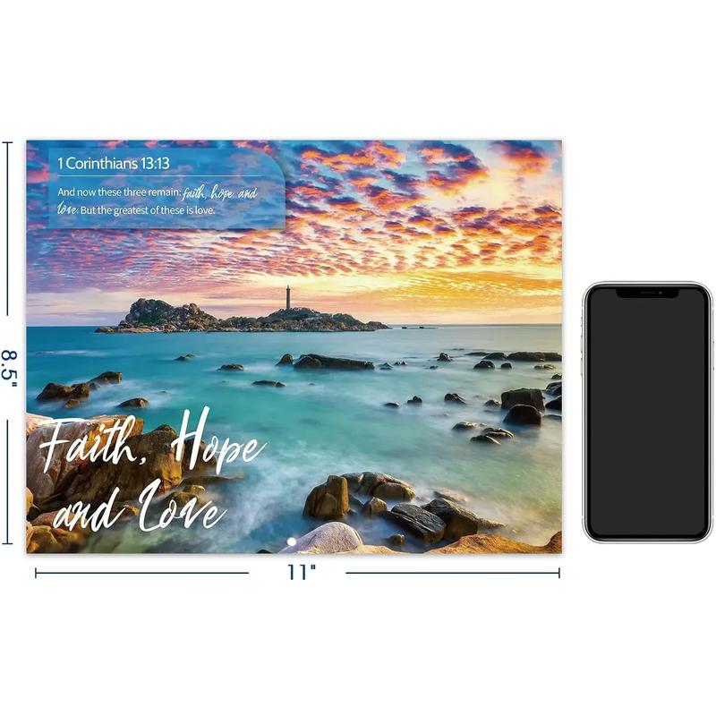 2026 Wall Calendar - 2026 Bible Verse Calendar, 12 Monthly Wall Calendars, Jan. 2026 - Dec. 2026, 11" x 8.5", Wall Calendar 2026 with Unruled Blocks and Thick Glossy Paper, Bible Quotes