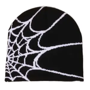 Trendy Knit Spider Web Beanie