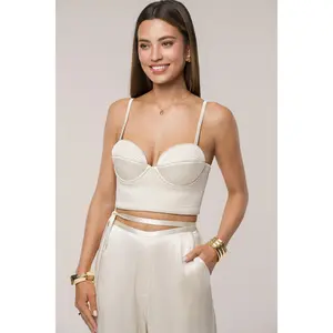 Ivory Thalia Textured Bustier
