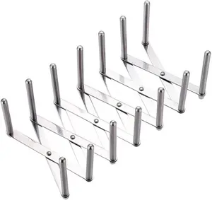 Pot Lid Organizer Pot Lid Holder Adjustable Pot Lid & Plate& Pans multipurpose Organizer Rack Holder Stainless Steel Dish Plate Drying Rack