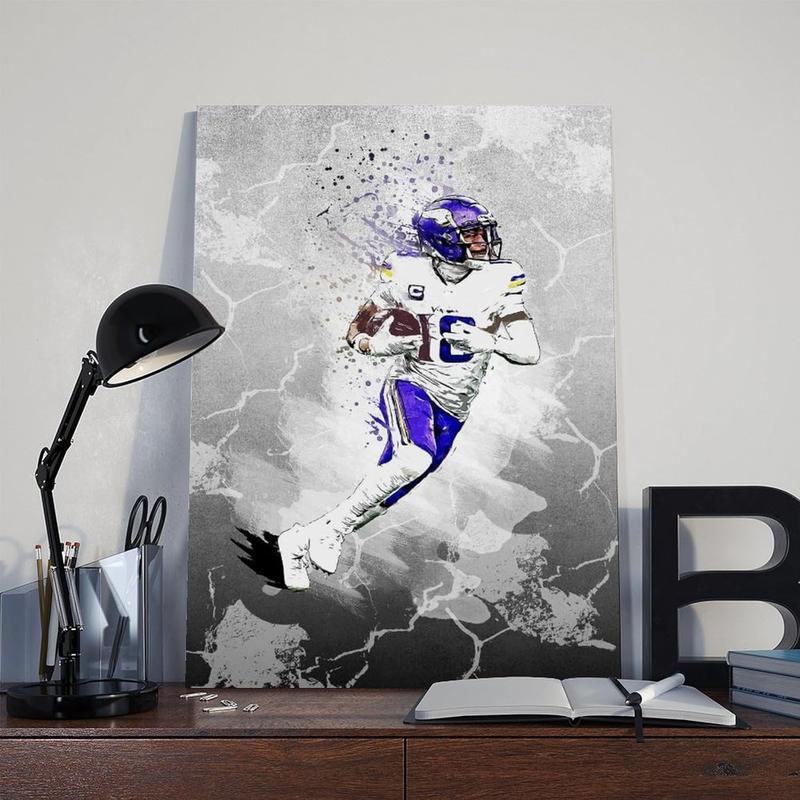 Justin Jefferson Canvas Poster Wall Art Decor Print Picture Paintings for Living Room Bedroom Decoration