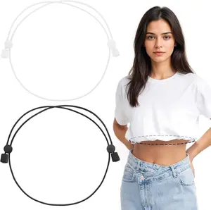 2 Pcs Adjustable Shirt Tuck Bands for Women | Elastic Crop Bands to Style Sweaters & Tops