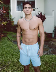 RSQ Mens Seersucker 6.5" Swim Trunks