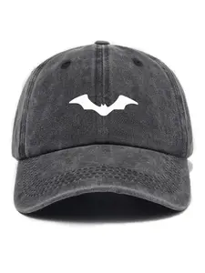 Bat Design Baseball Cap, Casual Outdoor Sports Hat for Men & Women, Adjustable Sun Protection Cap for Daily Wear