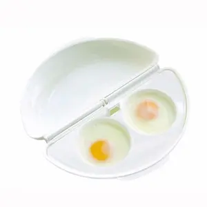 Useful White Microwave Omelette Egg Maker Tray Non-Toxic Eggs Steamer Box Silicone Egg Cooker Egg Poacher Kitchen Cooking Tools Does not apply