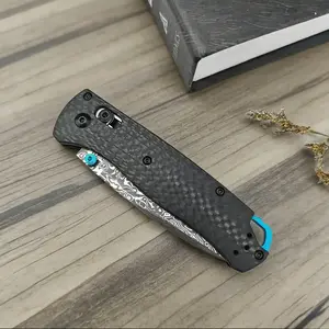 535 Damascus steel blade folding multi-purpose knife carbon fiber handle kitchen tool men's gift EDC tool outdoor camping pocket knife