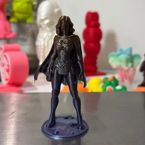 3D Woman Warrior Figurine - Detailed 3D Printed Action Figure with Dynamic Pose and Intricate Design