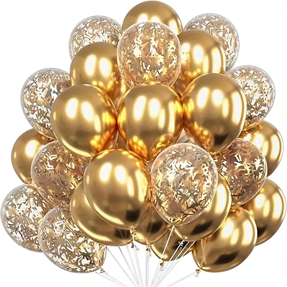 30pcs Multicolor Latex Balloons Set, Metal Balloons, Metallic, Birthday Party Decorations, Wedding Supplies, Choking Hazard Warning