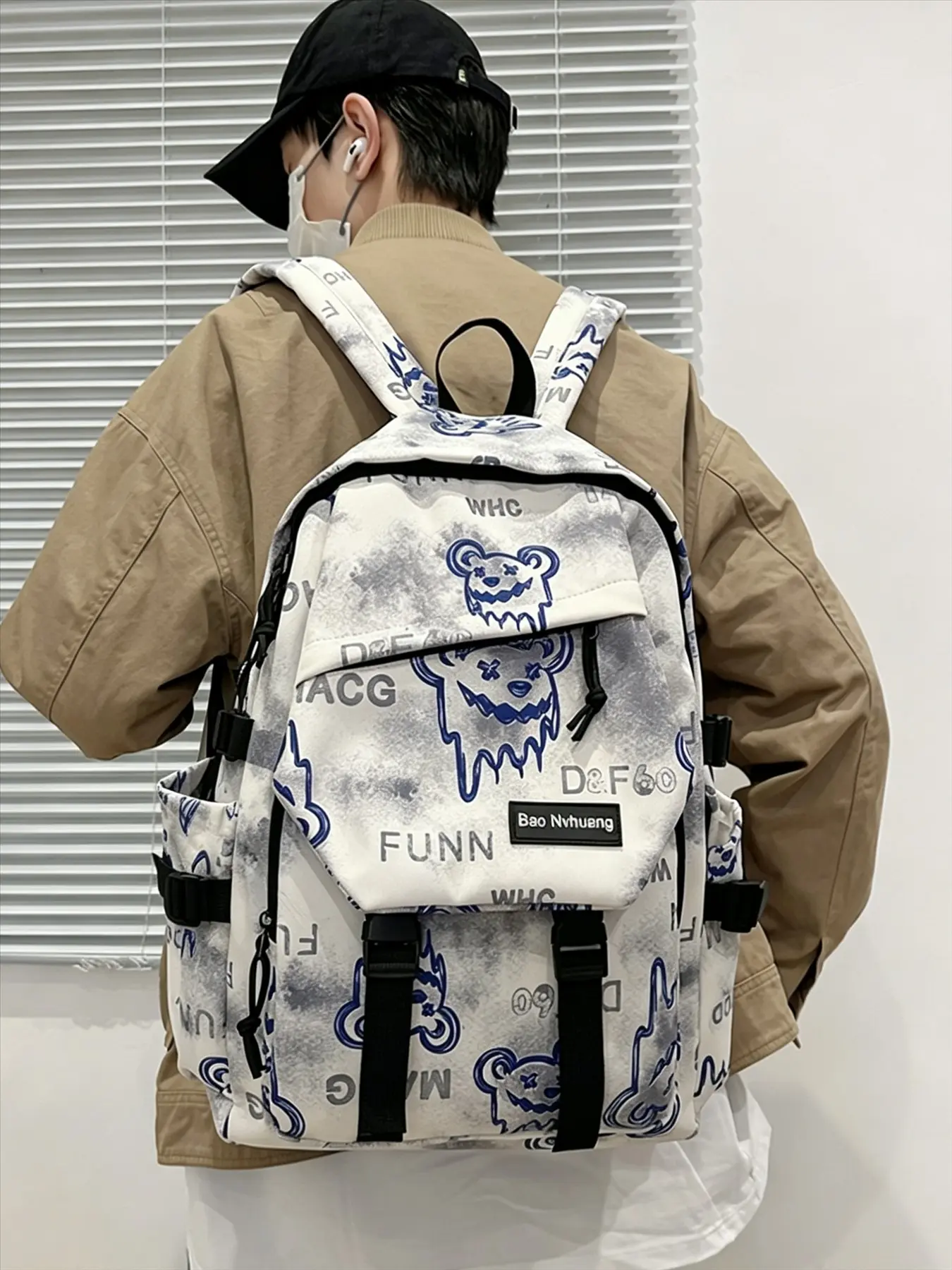 New Large Capacity Backpack Fashion Print Computer Bag, Casual Lightweight Backpack, Casual Commuter Student Unisex Travel Bookbag, Versatile School Bag, Casual Printed Backpack, Travel Backpacks, Backpack For School, Backpack Bags