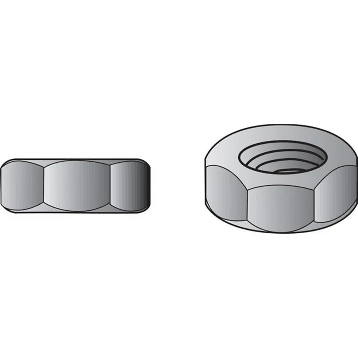 212 MAIN Fine Thread Hex Nuts, Hardware, 0.31 in. SAE, Zinc-Plated Steel, 100-Count Box for Sailing, Water Sports