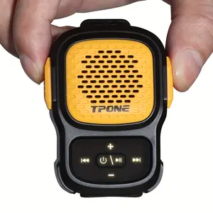 Wearable Magnetic Clip-on Wireless Speaker, Waterproof Wireless Portable Speaker, up to 12 Hours of Battery Life, Mini Clip-on Speaker with Microphone, 35 One Earplug Jack, Large Tactile Control Button