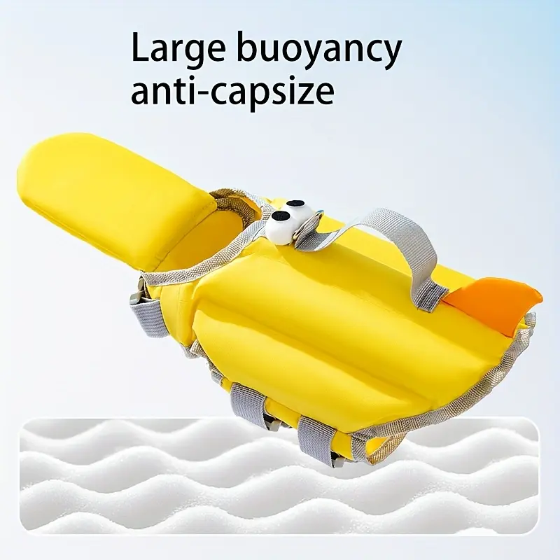 Dog Life Jacket for Small-Medium Pet Dogs - Buoyant, Quick-Drying, Anti-Capsize Swimming Gear with Mouth Support, Handle, Leash Buckle (Ideal for Bichon Frise), Size S