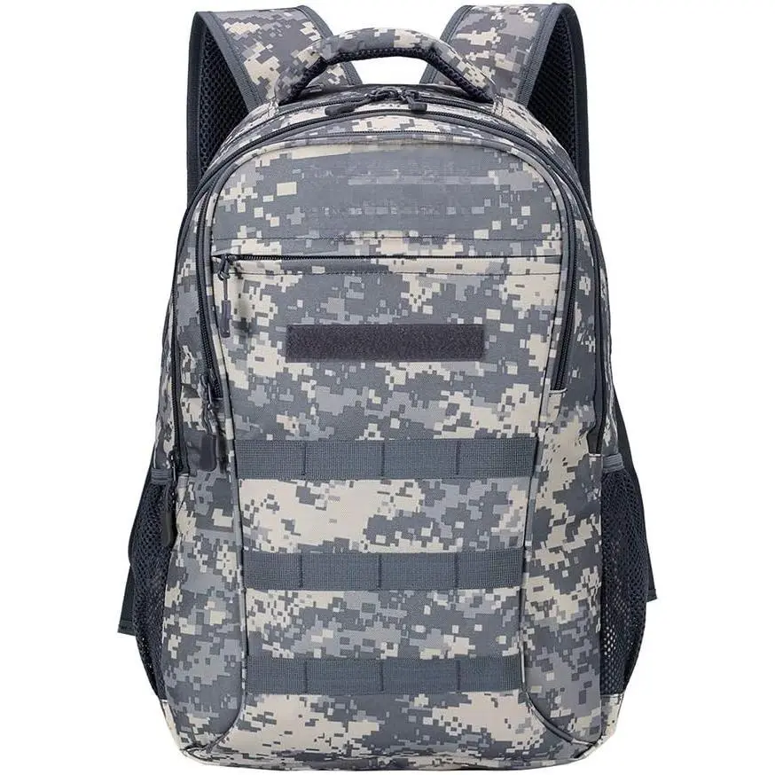 Acu Camo 30L Military-Style Boys' Backpack, Outdoor Waterproof School Bag with USB Port, Best Back-to-School Gift