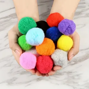 Perfect Color Combination, Soft Colors or Bright Rainbow Colors, Large Velvet Balls Handmade Crafts, DIY Wreaths, Party Decorations