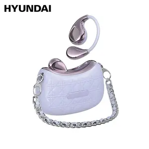 HYUNDAI YX46 Fashionable Open Wear Stereo Earphones Handbag Style Light Luxury Design, Comfortable Fit, Bluetooth 5.4, HIFI Sound, Sport & Travel Ready Perfect Gift for Girlfriend