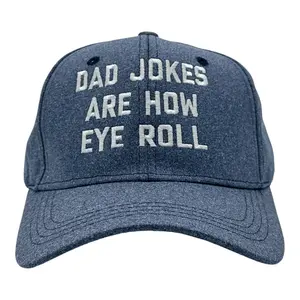 Dad Jokes Are How Eye Roll Hat Funny Sarcastic Novelty Cap Funny Hats Funny Sarcastic  Novelty Caps for Men Blue - Dad Standard