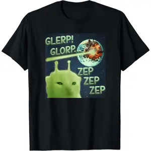 Glerp Glorp Funny Alien Cat Cat Meme Costume T-Shirt T6CZG